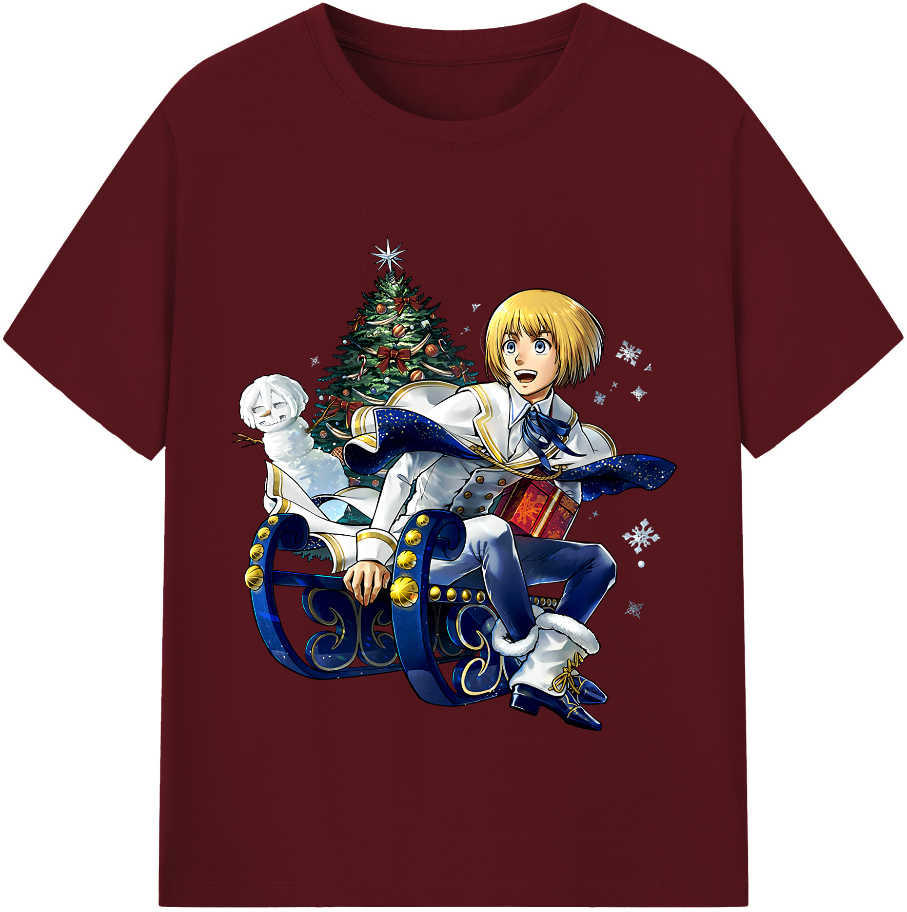 （画像用） 進撃の巨人 アルミン·アルレルト Attack on Titan Armin Arlert 綿100％半袖Tシャツ（フロントプリント）